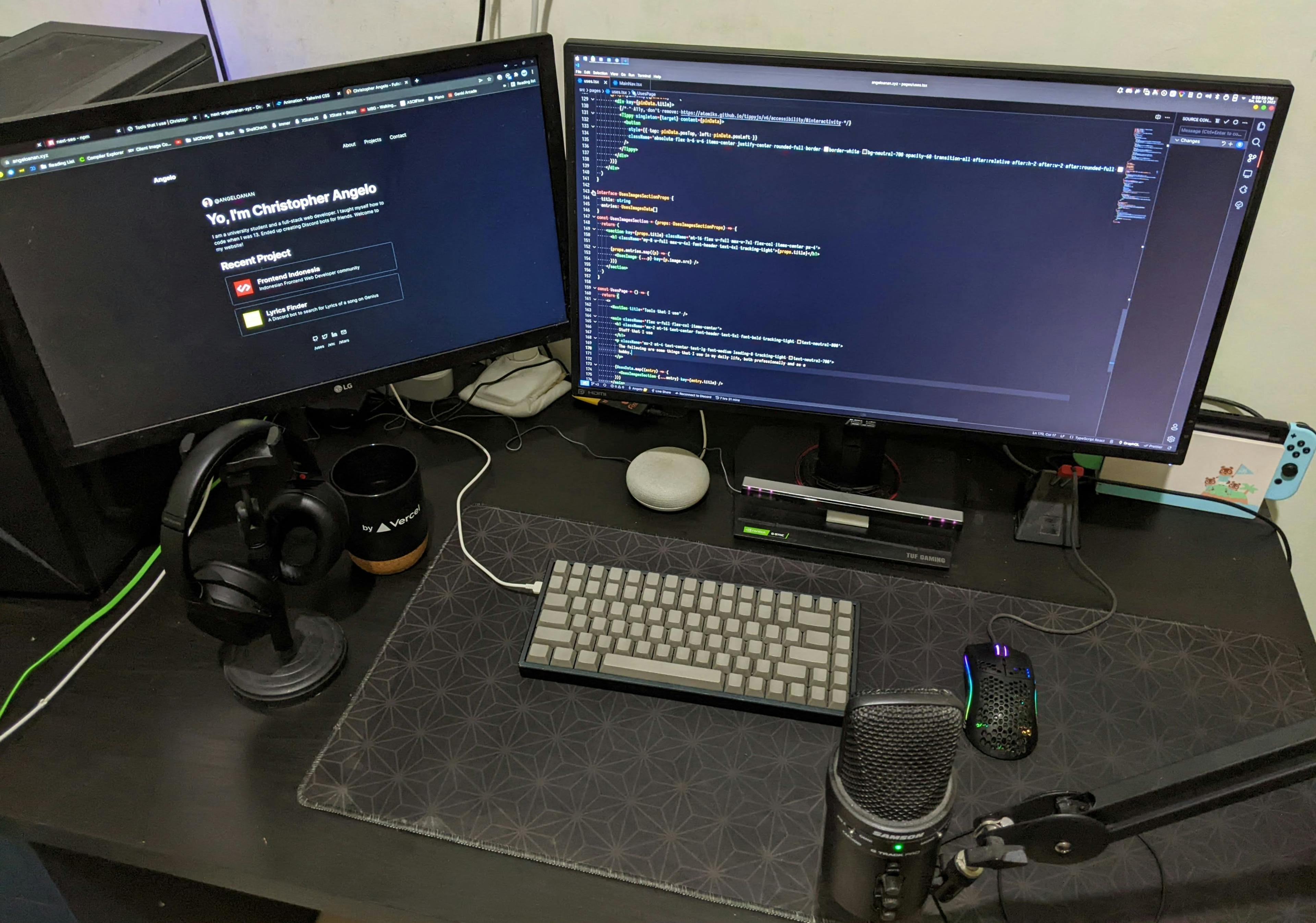 Angelo's main desktop setup